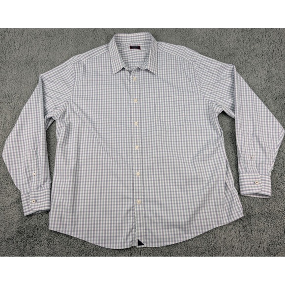 Untuckit Montiglet Shirt Men's Size 3XL Button Up Multicolor Plaid Stretch Nylon - Picture 2 of 12